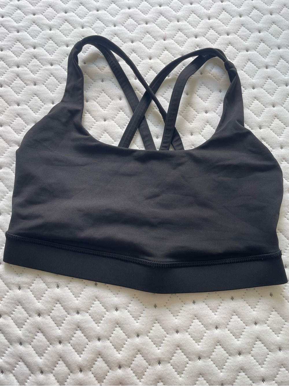 Lululemon Black Energy Strappy Yoga Sports Bra XS 0, 2